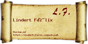 Lindert Félix névjegykártya
